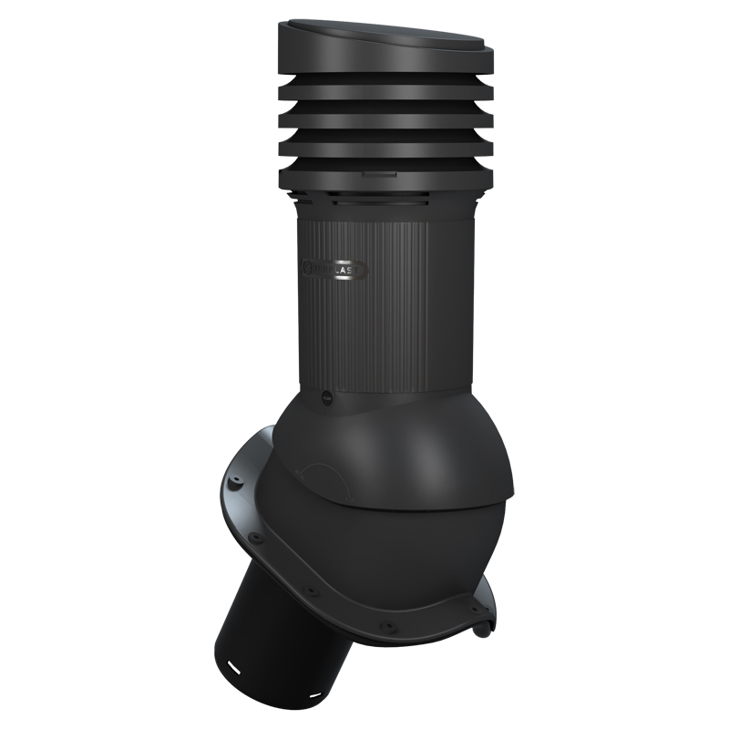 Coș ventilare țiglă metalică Profil L Ø 150 negru 9005