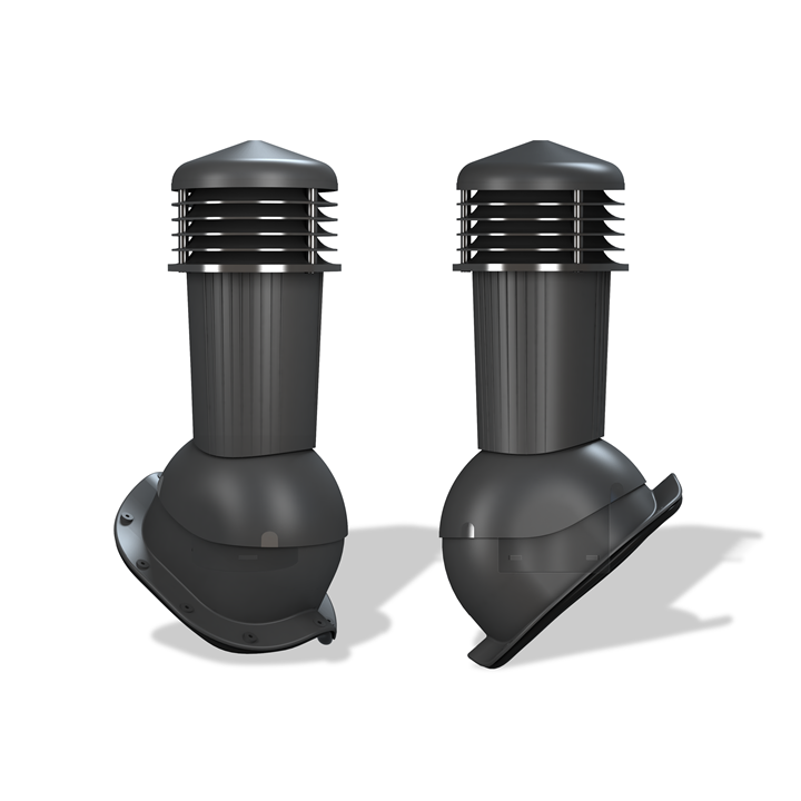 Coș ventilare țiglă metalică Profil S Ø 125 antracit 7021