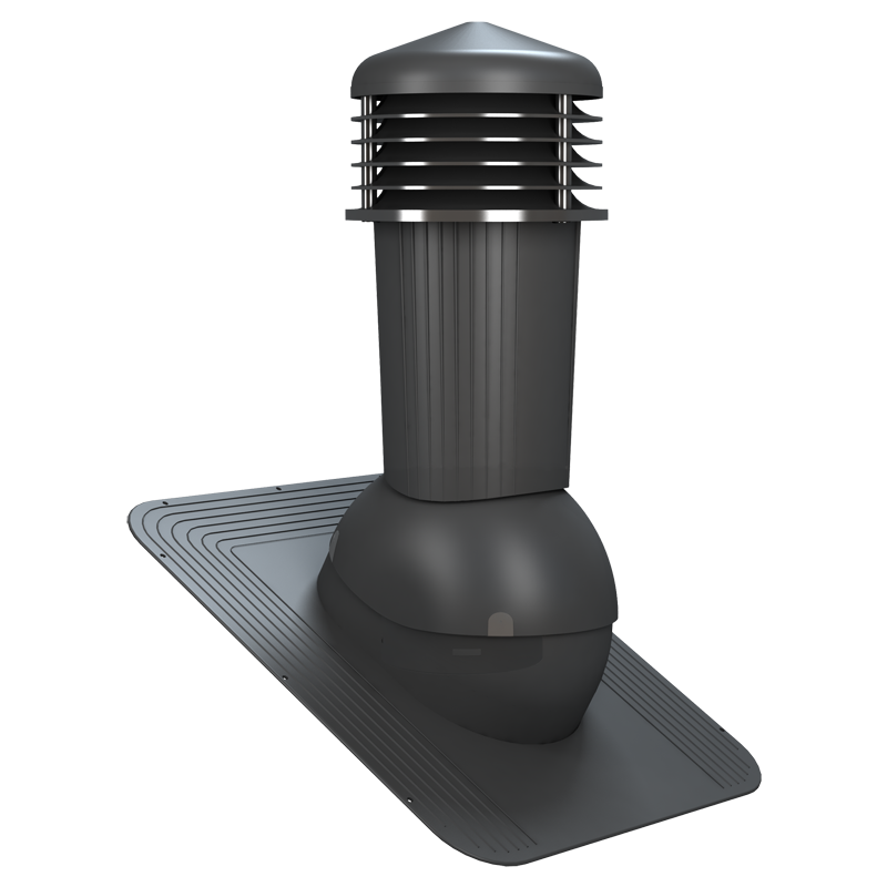 Coș ventilare șindrilă Ø 125 mm gri antracit 7021