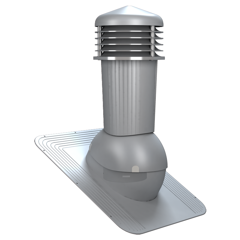 Coș ventilare șindrilă Ø 125 mm gri deschis 7046