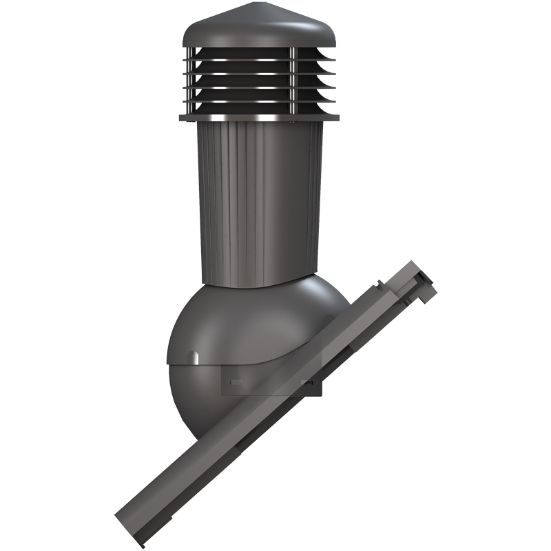 Coș ventilatie țiglă Creaton Domino PLUS Ø 125 mm gri antracit 7021
