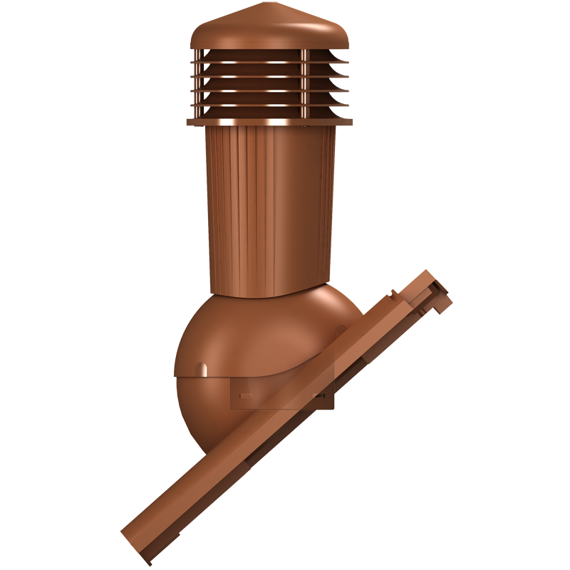 Coș ventilatie țiglă Creaton Domino PLUS Ø 125 mm rosu caramiziu 8004