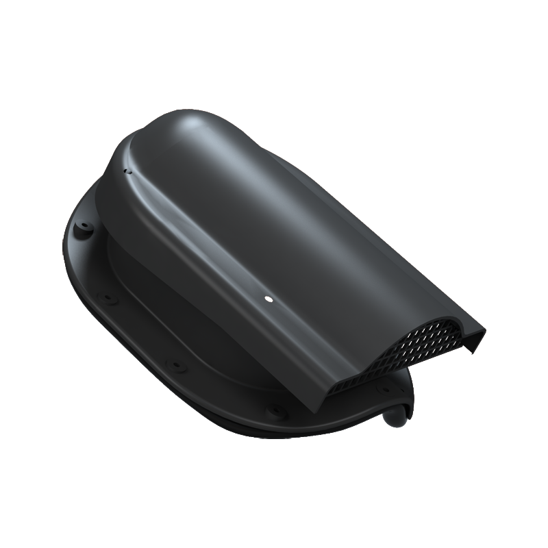 Element ventilare profil D acoperis țiglă metalică negru 9005