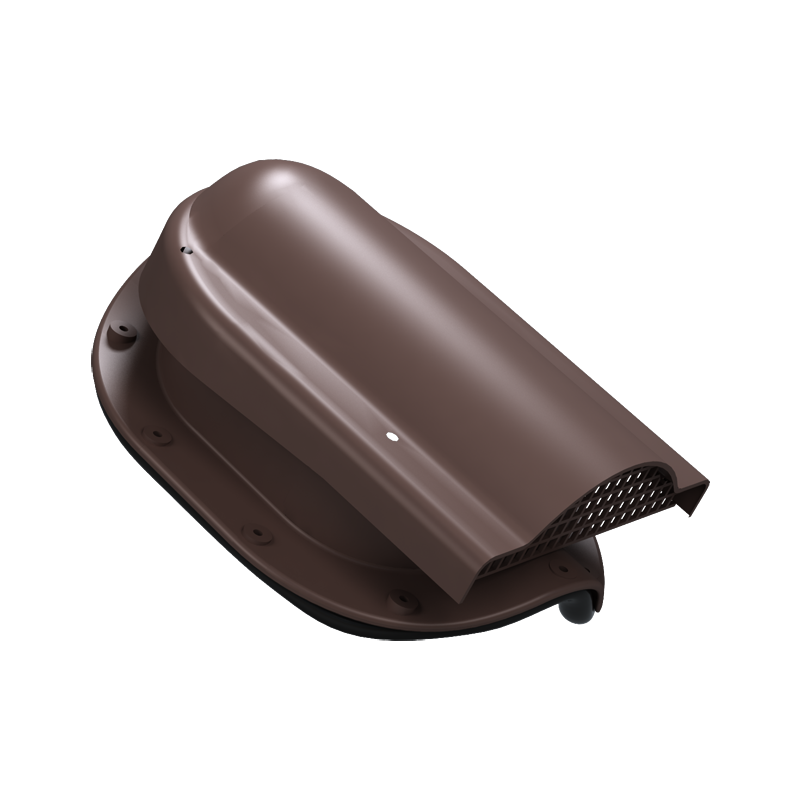 Element ventilare profil N acoperis țiglă metalică maro 8017