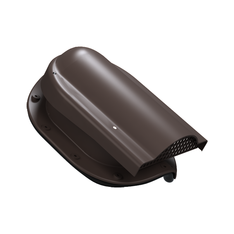 Element ventilare profil S acoperis țiglă metalică maro inchis 8019