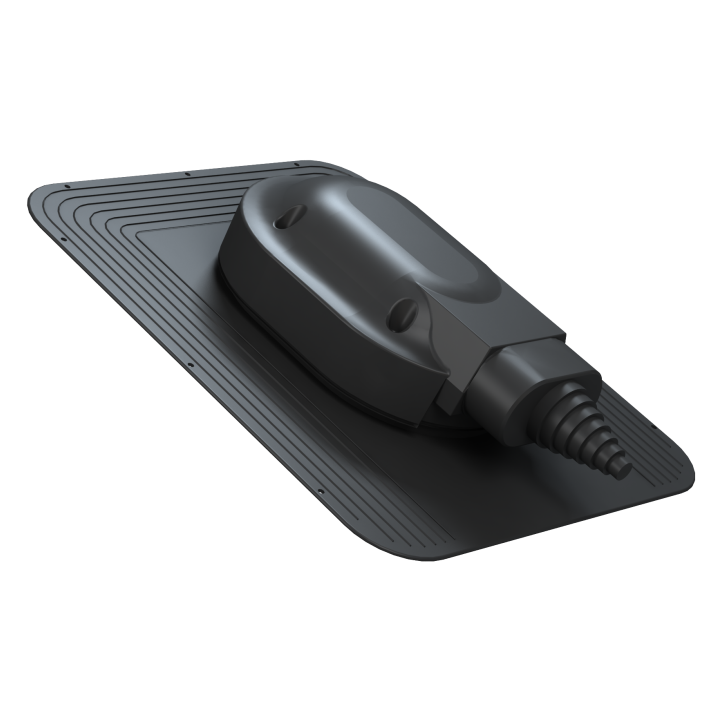 Element trecere conducte panou solar șindrilă bituminoasă negru 9005