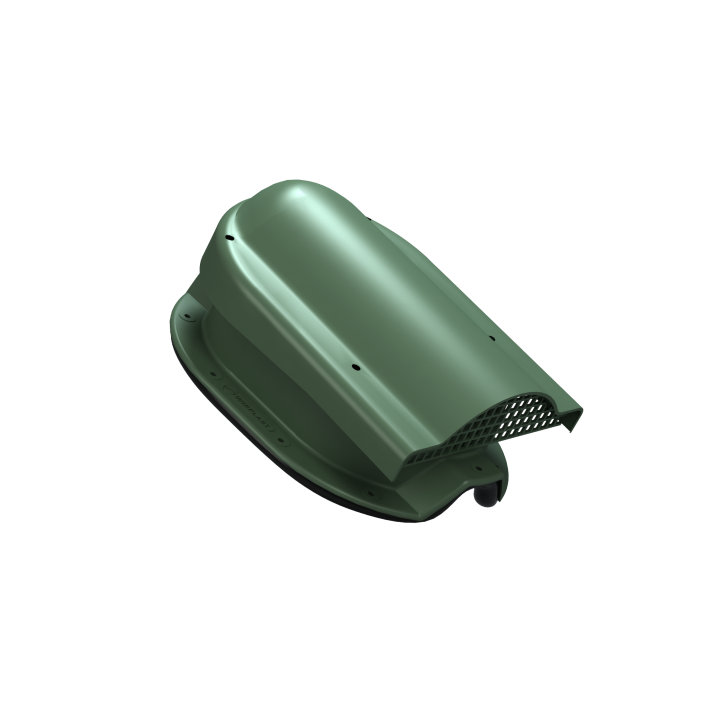 Element ventilare pentru tablă cutată cu înălțimea cutei de 35 mm, profil G verde 6020, profil G