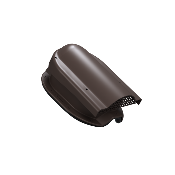 Element ventilare pentru tablă cutată cu înălțimea cutei de 35 mm, profil G maro inchis 8019, profil G