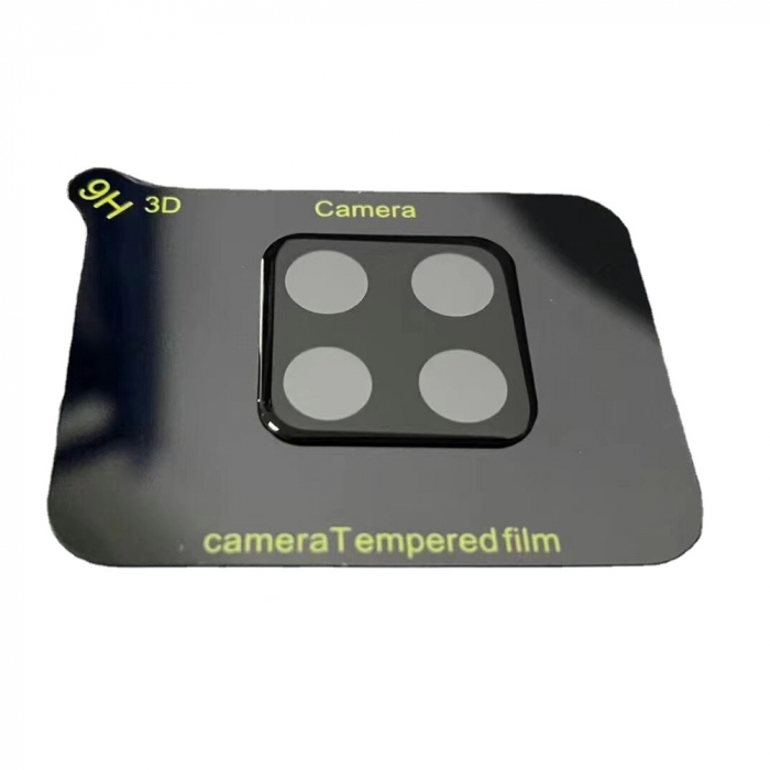 Folie sticla camera Samsung Galaxy A12, Mocolo Silk HD Pro, Negru [2]