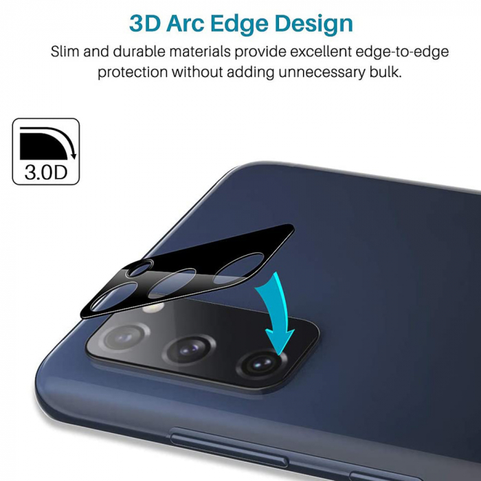 Folie sticla camera Samsung Galaxy S20 FE, Mocolo Silk HD Pro, Negru [6]