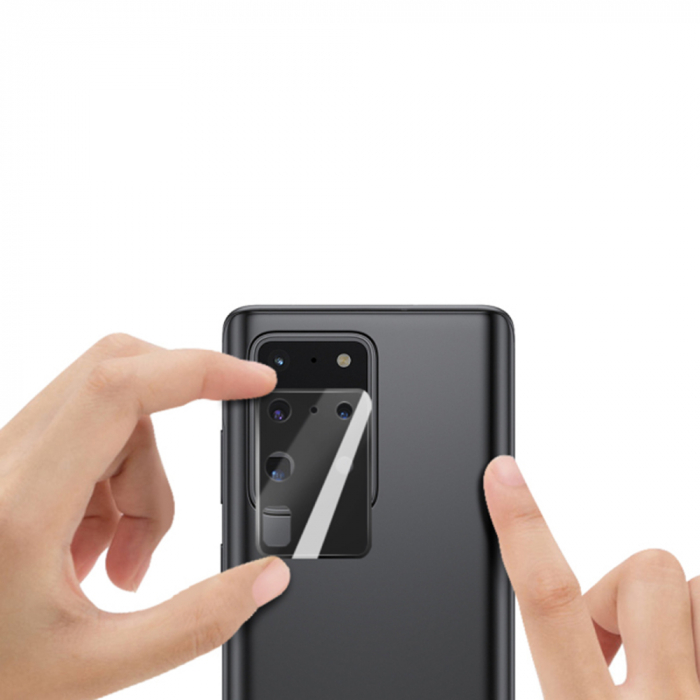 Folie sticla camera Samsung Galaxy S20 Ultra, Mocolo Silk HD Pro, Negru [6]