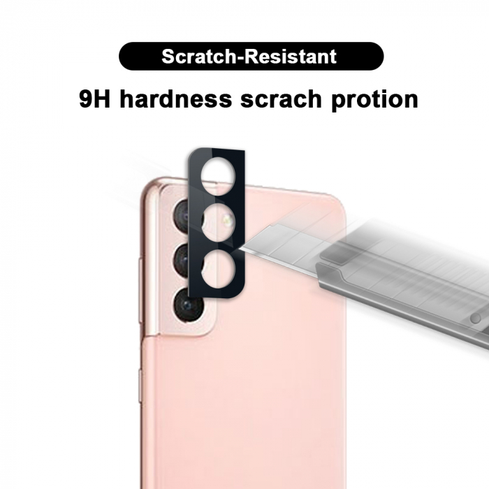 Folie sticla camera Samsung Galaxy S21, Mocolo Silk HD Pro, Negru [2]