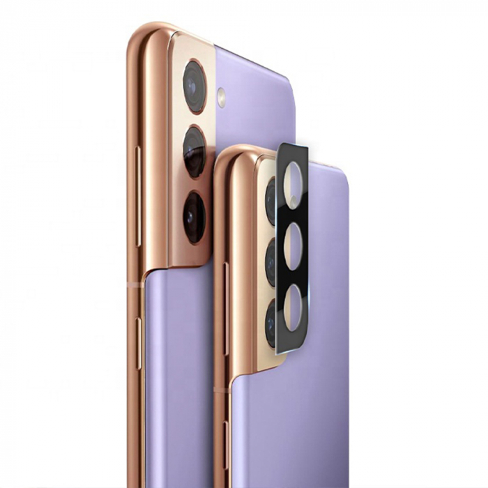 Folie sticla camera Samsung Galaxy S21, Mocolo Silk HD Pro, Negru [5]