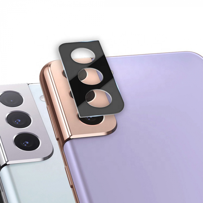 Folie sticla camera Samsung Galaxy S21, Mocolo Silk HD Pro, Negru [8]