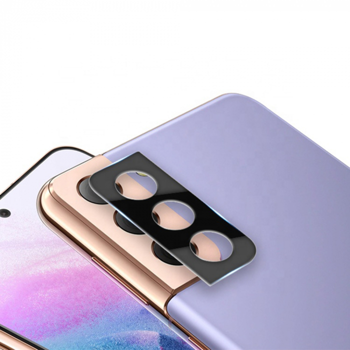 Folie sticla camera Samsung Galaxy S21, Mocolo Silk HD Pro, Negru [4]