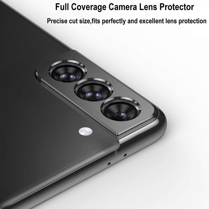 Folie sticla camera Samsung Galaxy S21 Plus, Lito Metal Camera Glass, Negru/Transparent [4]