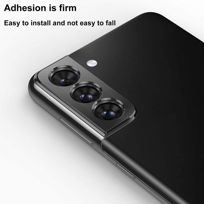 Folie sticla camera Samsung Galaxy S21 Plus, Lito Metal Camera Glass, Negru/Transparent [6]
