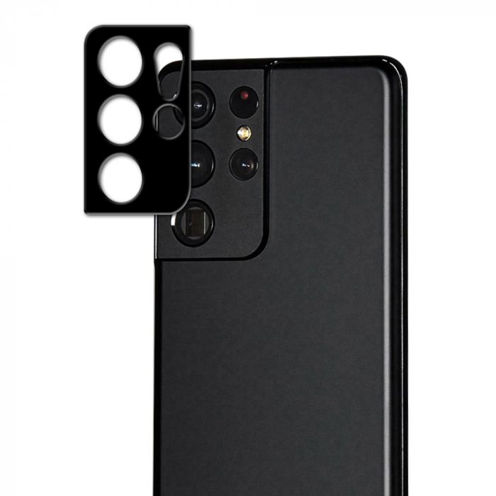 Folie sticla camera Samsung Galaxy S21 Ultra, Mocolo Silk HD Pro, Negru [3]