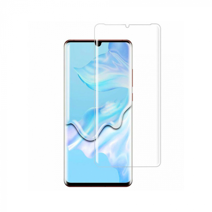 Folie sticla curbata Huawei P30 Pro, Lito UV Full Glue, Transparenta [2]