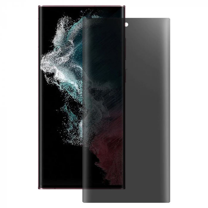 Folie sticla curbata Samsung Galaxy S22 Ultra, Lito UV Full Glue, Privacy [2]