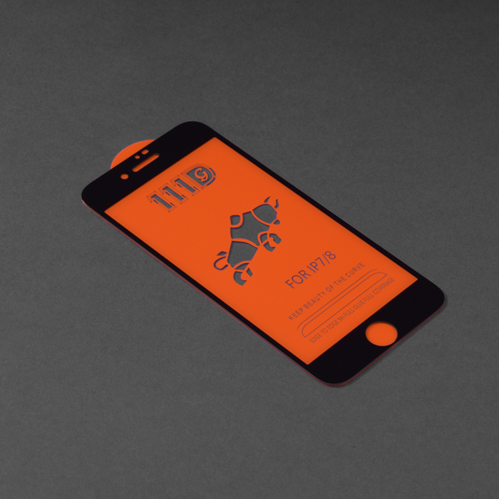 Folie sticla Full Glue 111D pentru iPhone 7 / 8, Negru [2]