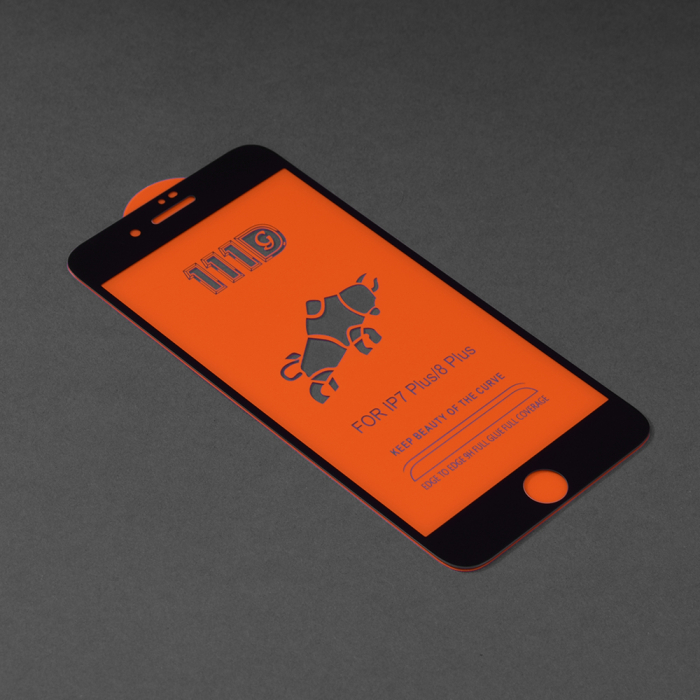 Folie sticla Full Glue 111D pentru iPhone 7 Plus / 8 Plus, Negru [2]