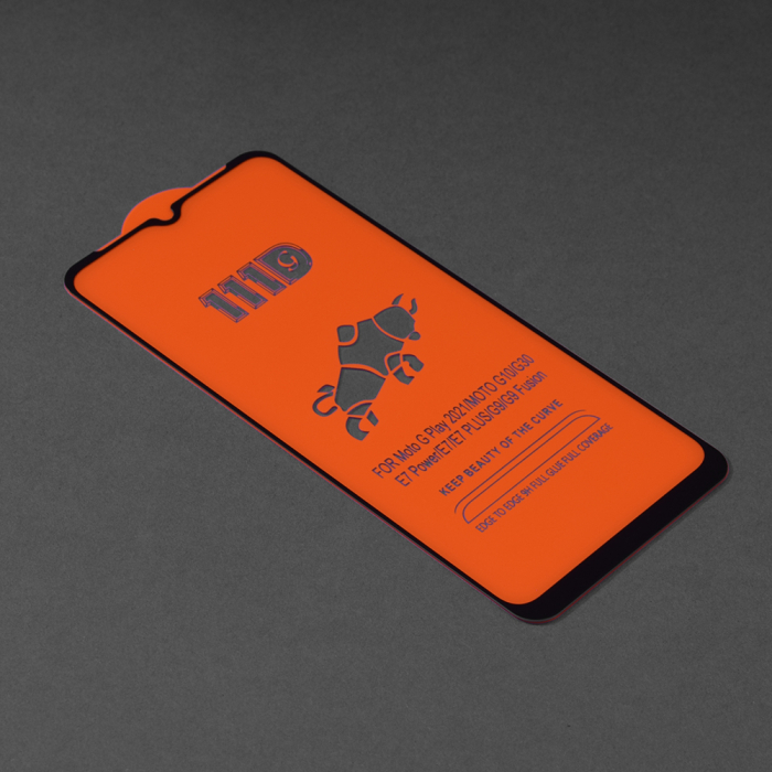 Folie sticla Full Glue 111D pentru Motorola Moto E7 Power / E7i Power, Negru [2]