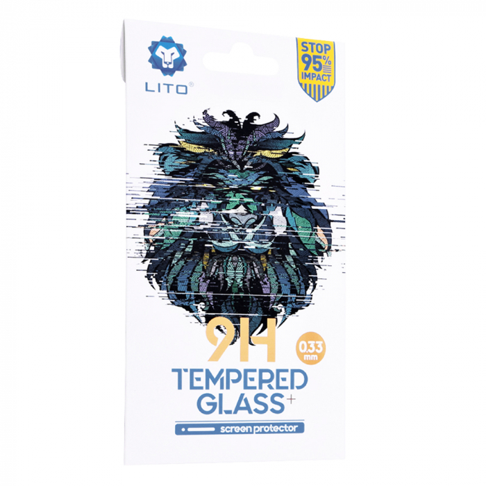 Folie sticla Motorola Moto E22, Lito Tempered Glass, Transparenta [3]