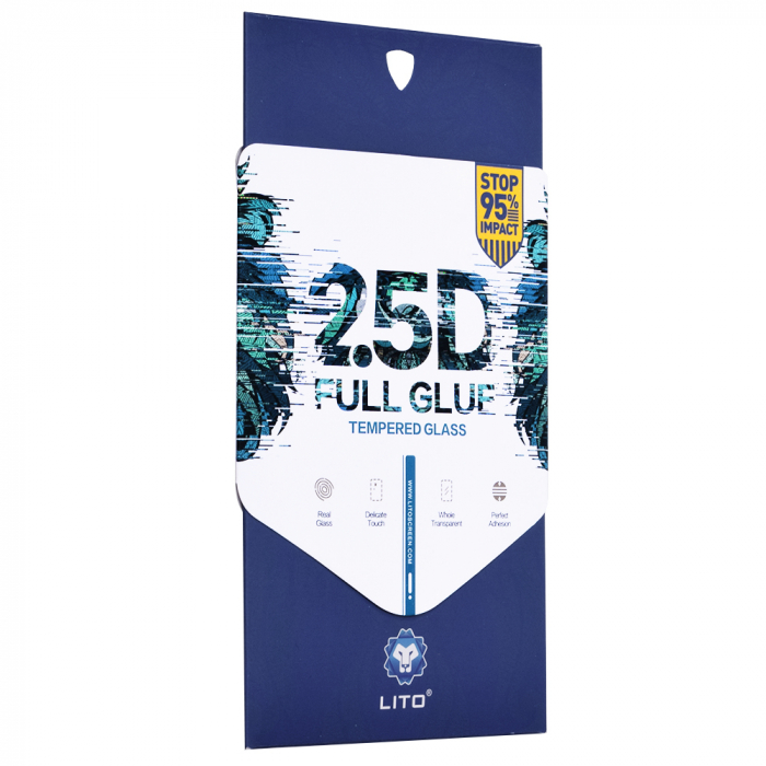 Folie sticla Motorola Moto G50, Lito Full Glue Full Screen, Negru [4]