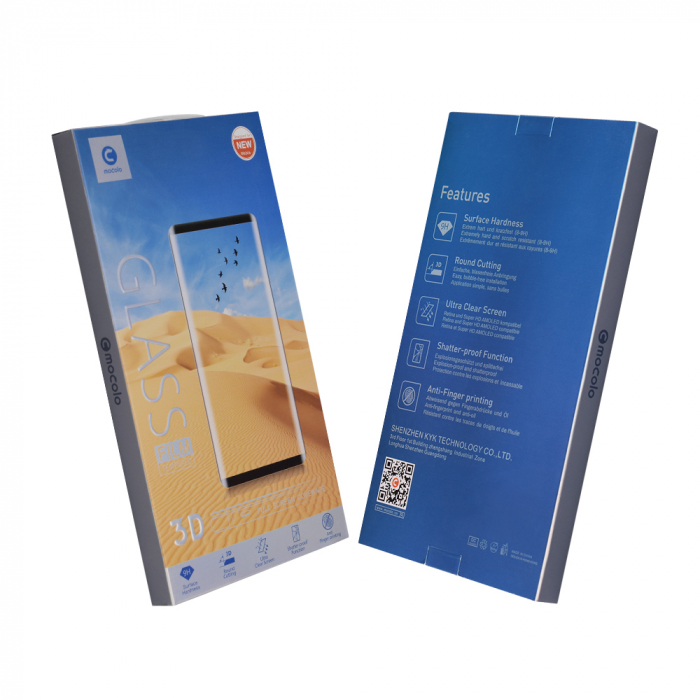 Folie sticla securizata Samsung Galaxy Note 10, Mocolo 3D Full Glue, Negru [8]