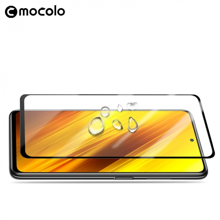 Folie sticla securizata Xiaomi Poco X3 NFC, Mocolo 3D Full Glue, Negru [6]