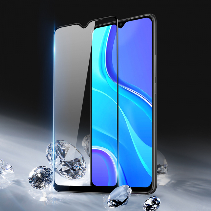 Folie sticla Xiaomi Redmi 9, Ducis Tempered Glass, Negru [2]