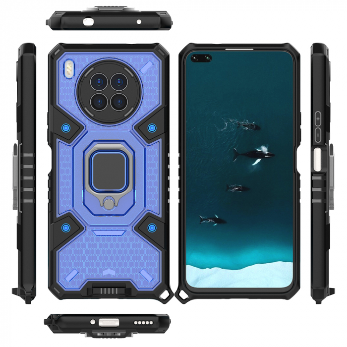 Husa antisoc Huawei Nova 8i, Honeycomb Armor, Albastru [4]