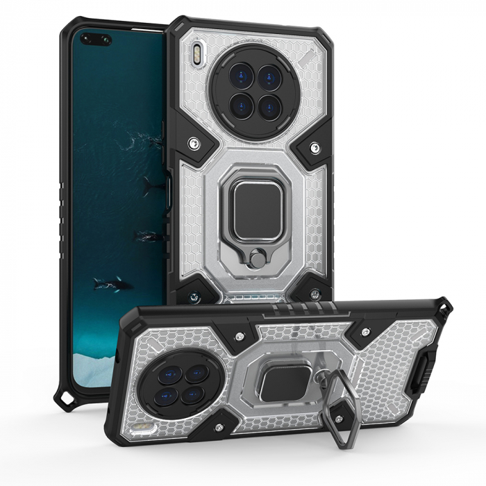 Husa antisoc Huawei Nova 8i, Honeycomb Armor, Negru [6]