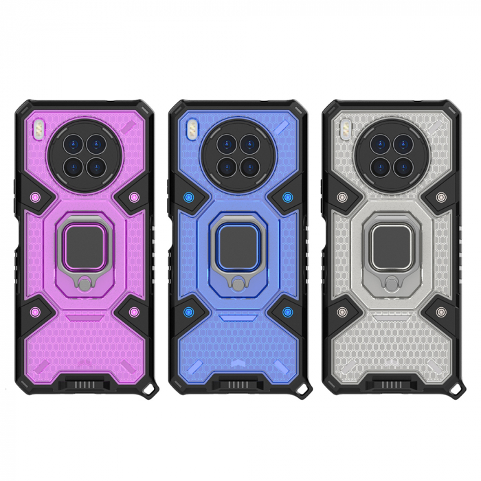 Husa antisoc Huawei Nova 8i, Honeycomb Armor, Rose Violet [7]
