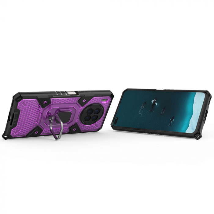 Husa antisoc Huawei Nova 8i, Honeycomb Armor, Rose Violet [6]