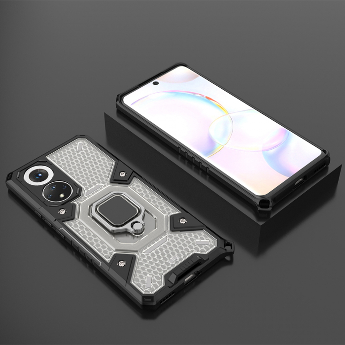 Husa antisoc Huawei Nova 9 / Honor 50, Honeycomb Armor, Negru [3]