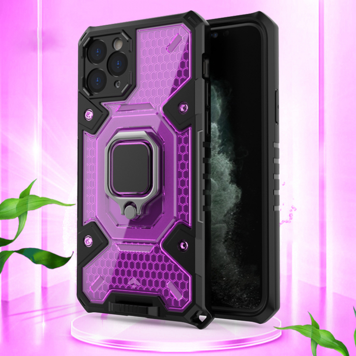 Husa antisoc iPhone 11 Pro, Honeycomb Armor, Rose Violet [2]