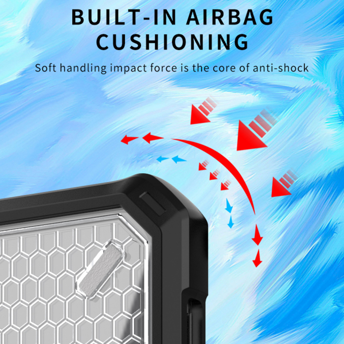 Husa antisoc iPhone 11 Pro Max, Honeycomb Armor, Albastru [5]