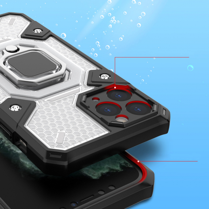 Husa antisoc iPhone 11 Pro Max, Honeycomb Armor, Negru [3]