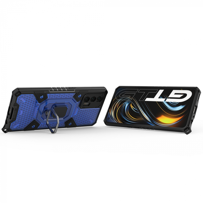 Husa antisoc Realme GT 5G, Honeycomb Armor, Albastru [5]
