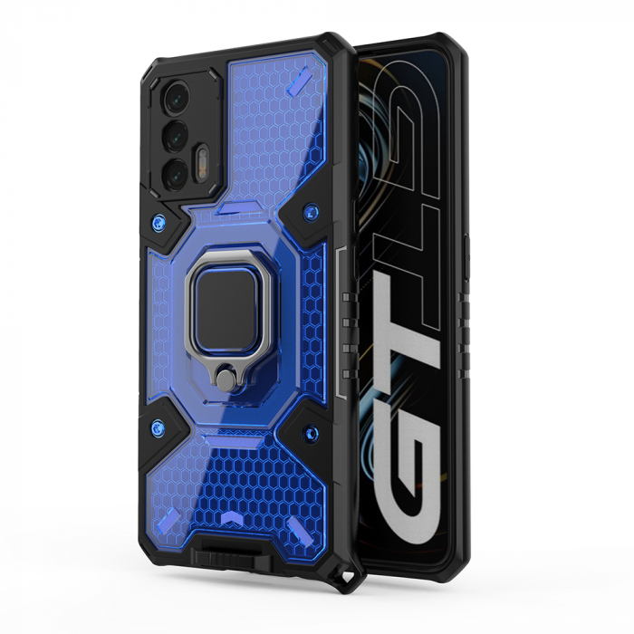 Husa antisoc Realme GT 5G, Honeycomb Armor, Albastru [2]