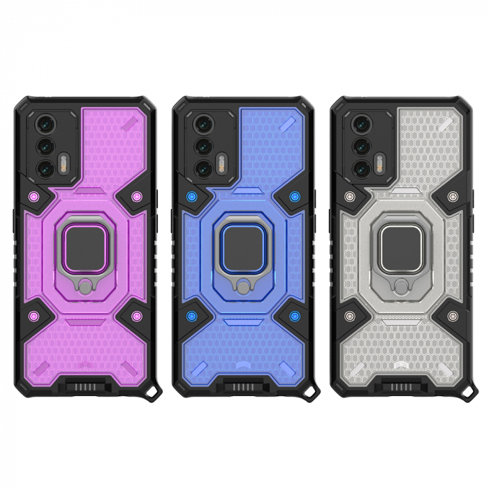 Husa antisoc Realme GT 5G,  Honeycomb Armor, Rose Violet [7]