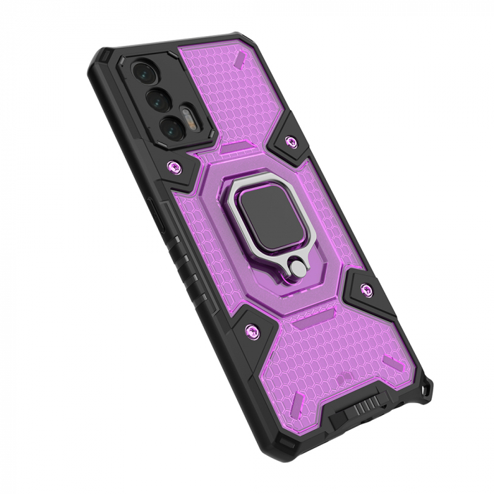Husa antisoc Realme GT 5G,  Honeycomb Armor, Rose Violet [4]