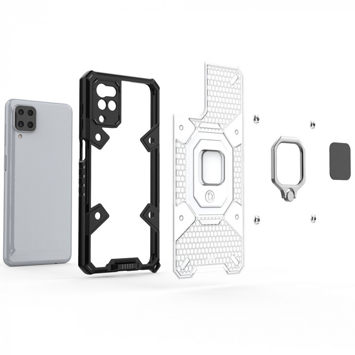 Husa antisoc Samsung Galaxy A12, Honeycomb Armor, Rose Violet [3]