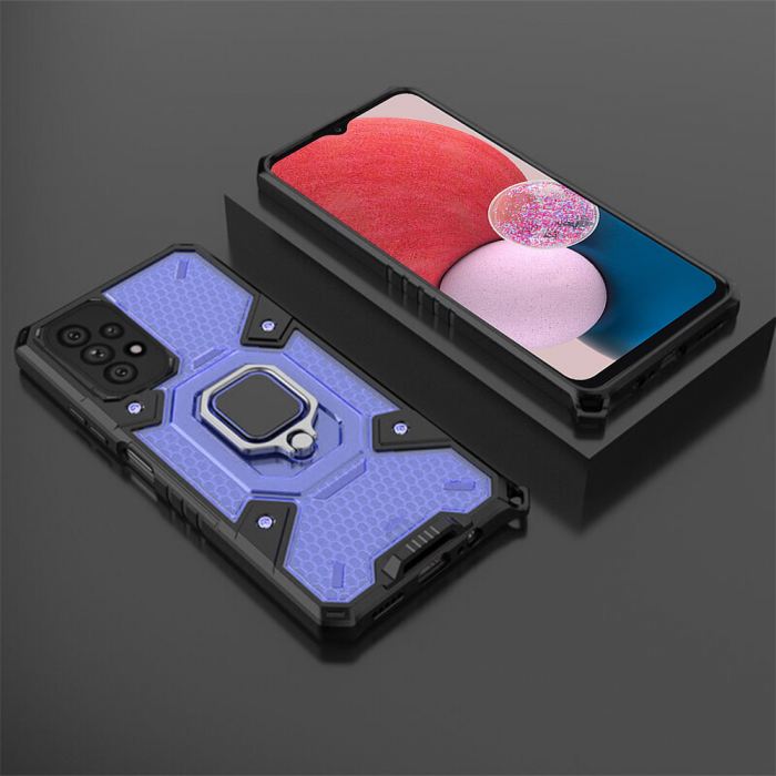 Husa antisoc Samsung Galaxy A13 4G, Honeycomb Armor, Blue [9]