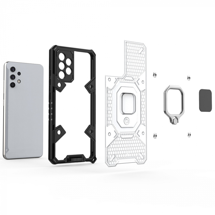 Husa antisoc Samsung Galaxy A32 5G, Honeycomb Armor, Negru [3]