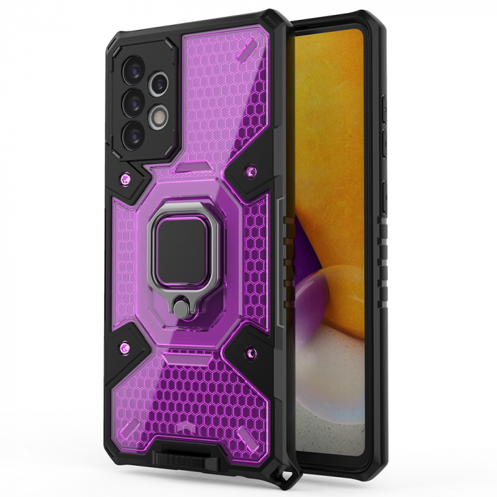 Husa antisoc Samsung Galaxy A72 5G, Honeycomb Armor, Rose Violet [1]