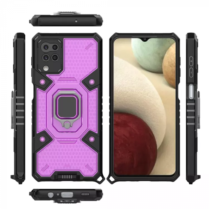 Husa antisoc Samsung Galaxy M12, Honeycomb Armor, Rose-Violet [2]