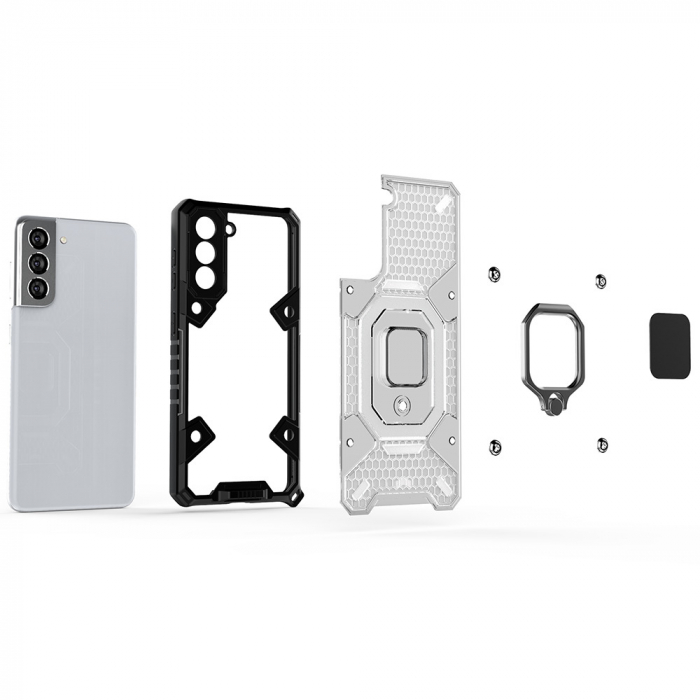 Husa antisoc Samsung Galaxy S21 FE, Honeycomb Armor, Albastru [3]